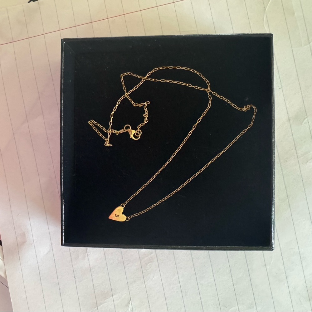 Jennifer Fisher Gold Minimalist Necklace initial J charm